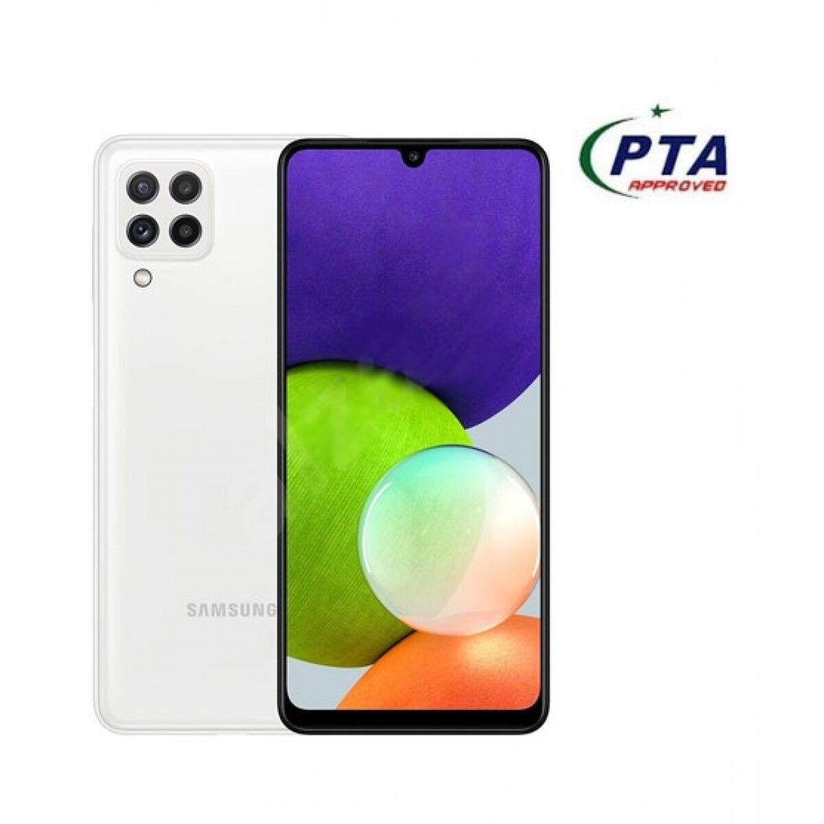 Samsung Galaxy A22 128GB 6GB RAM Dual Sim White   Official Warranty